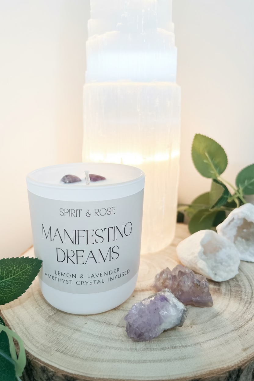 Spirit & Rose Manifesting Dreams' with crystals 