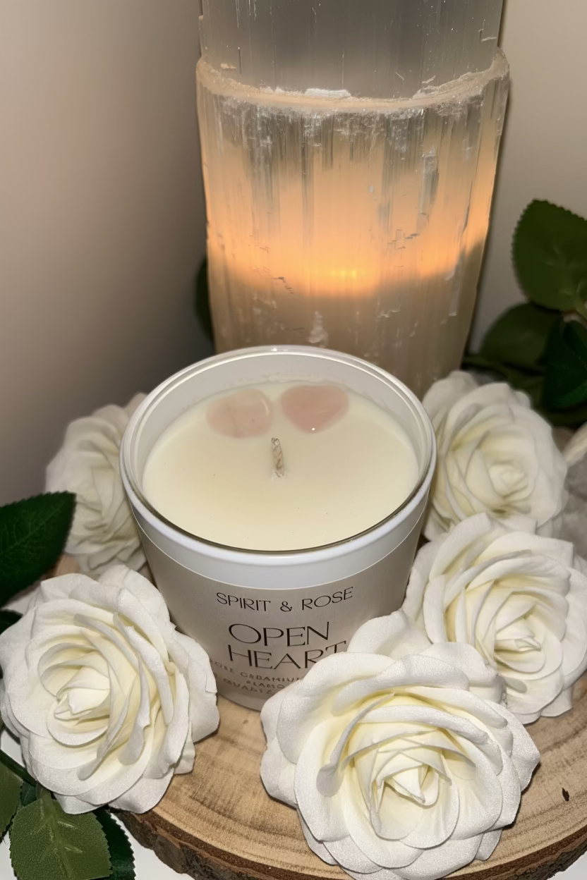 Open Heart Large Essential Oil Ritual Candle