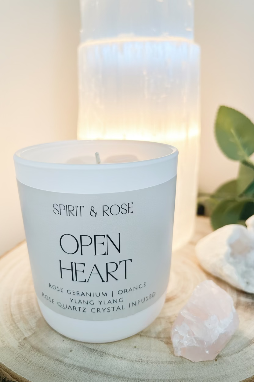 Open Heart Large Essential Oil Ritual Candle